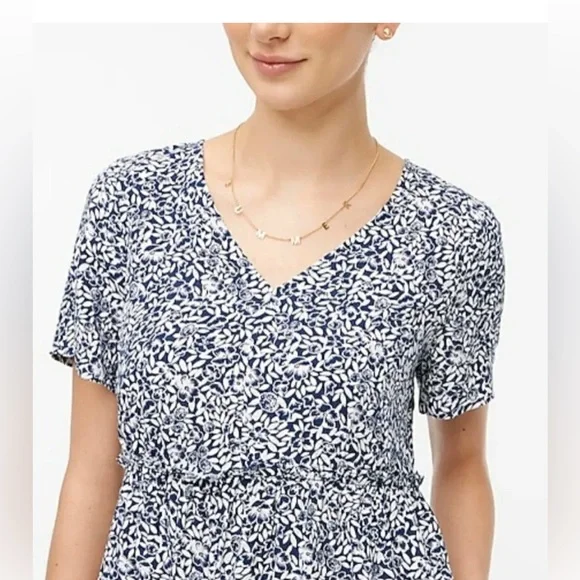 J.Crew Factory V-neck ruffle tiered dress - Picture 4 of 8